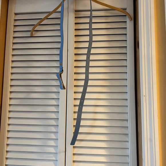 Kate Spade blue metal bow leather belt - Picture 2 of 5